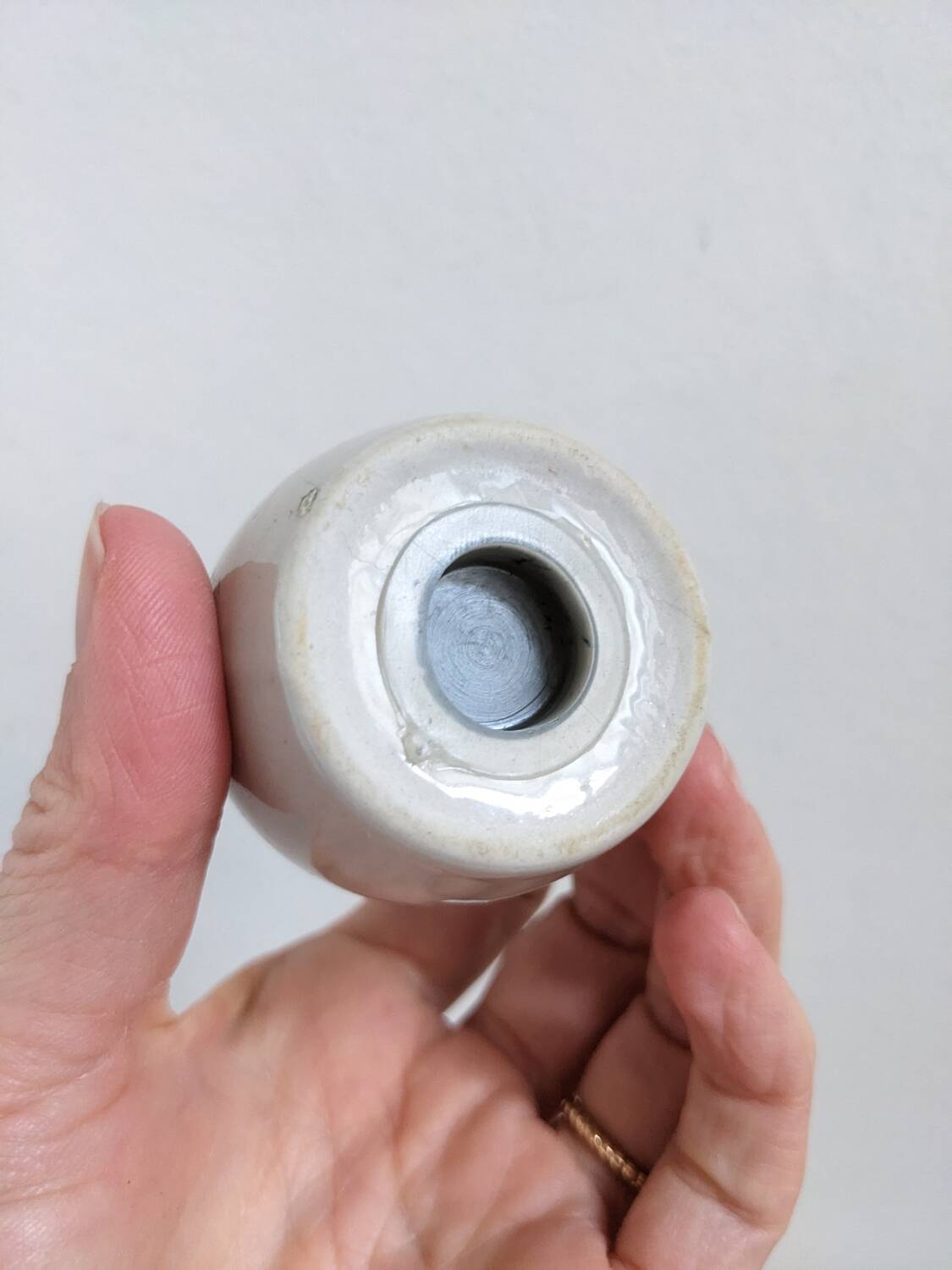 Egg cup, salt and pepper shaker duo