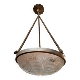 Molded glass basin suspension