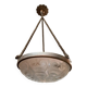 Molded glass basin pendant light