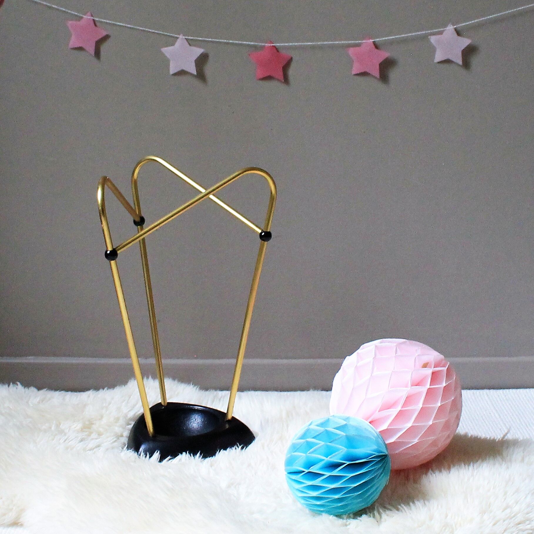 Brass umbrella carrier from the 1940s