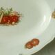 Hollow and oval earthenware dish with 4 seasons vegetable decoration