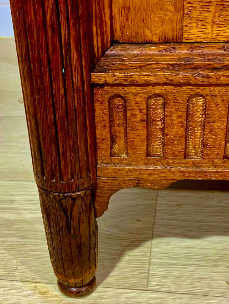 Saunier bureau scriban formant bibliothèque estampillé d’époque XVIII