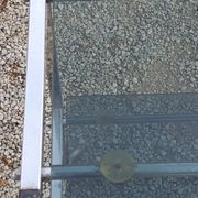 Console service of the 70s double trays smoked glass chrome base