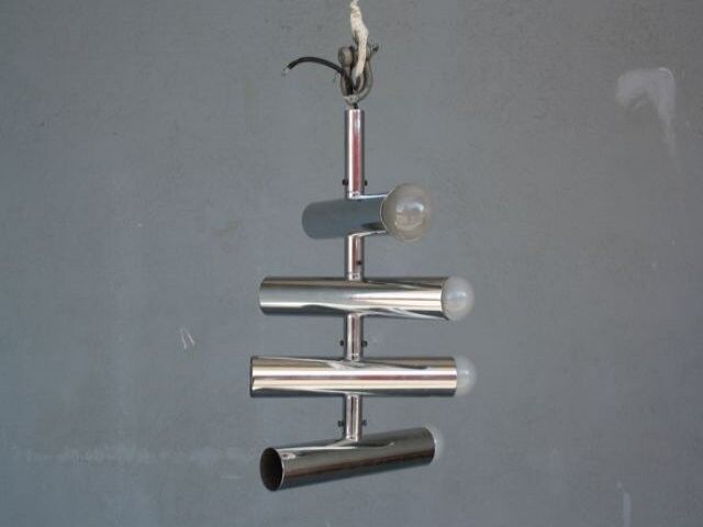Chrome chandelier vintage 1970 swivel design