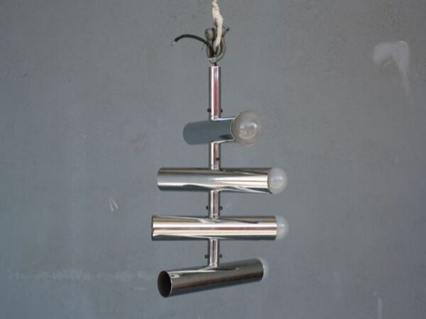Lustre chromé vintage 1970 design orientable