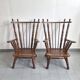Pair of vintage brutalist armchairs from the 1970s.