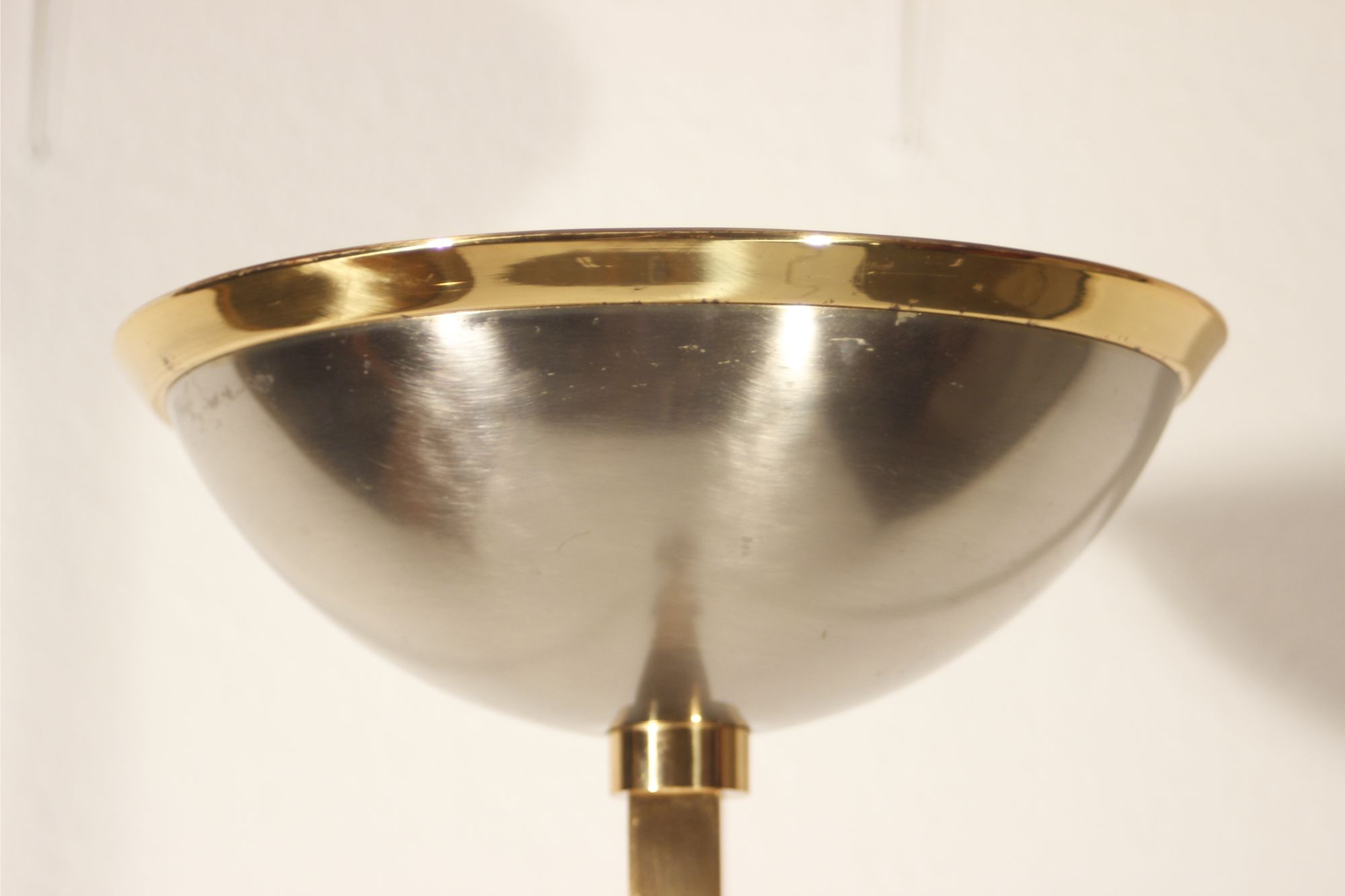 Chromium post-modernist lamppost - brass 1970s