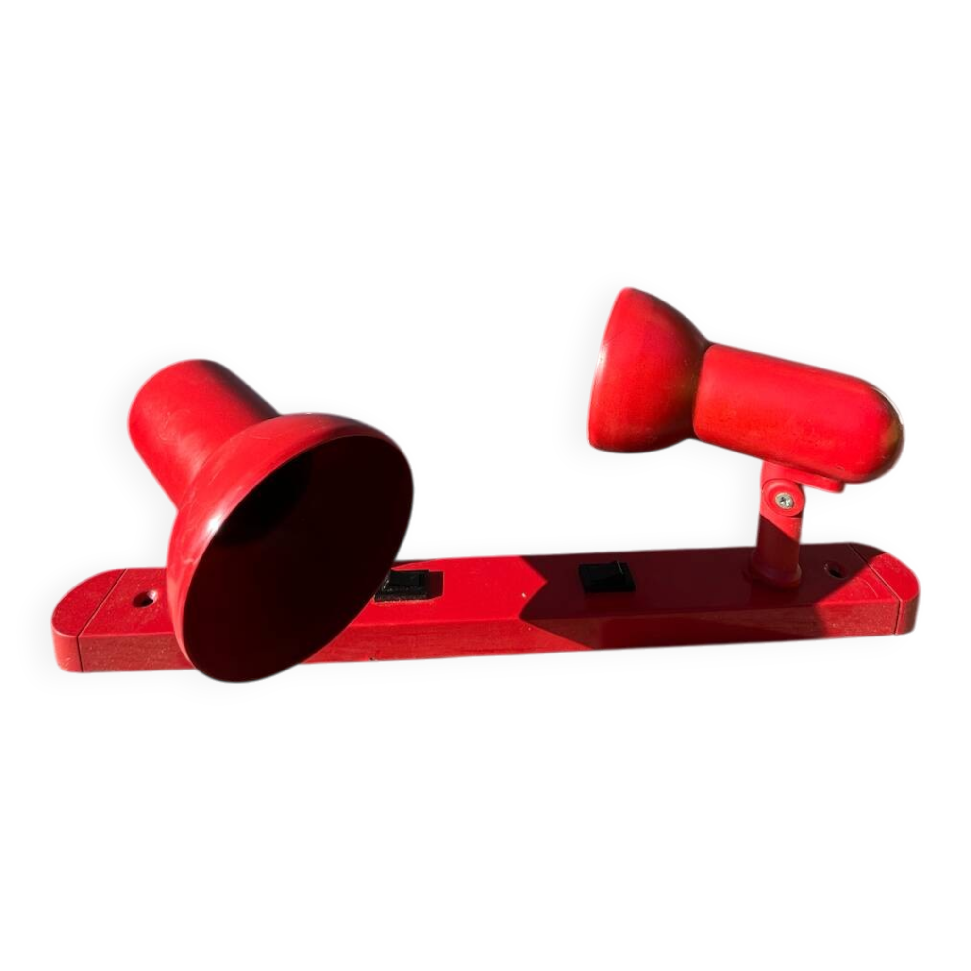 Applique 2 spots orientables en métal rouge