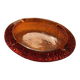 Vintage Amber Textured Glass Ashtray – 1970s – Space Style