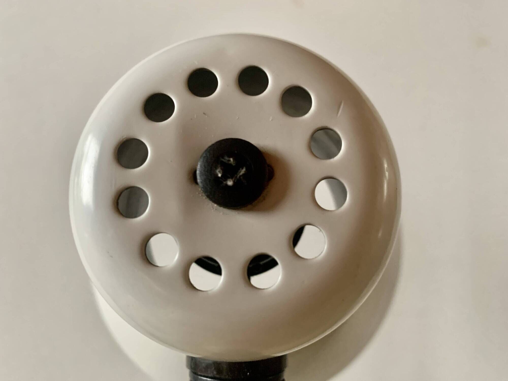 Vintage white and black metal desk lamp