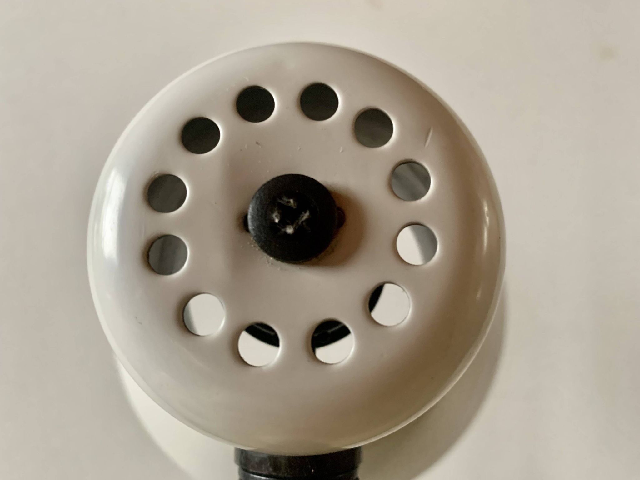 Lampe de bureau métallique vintage blanche et noire