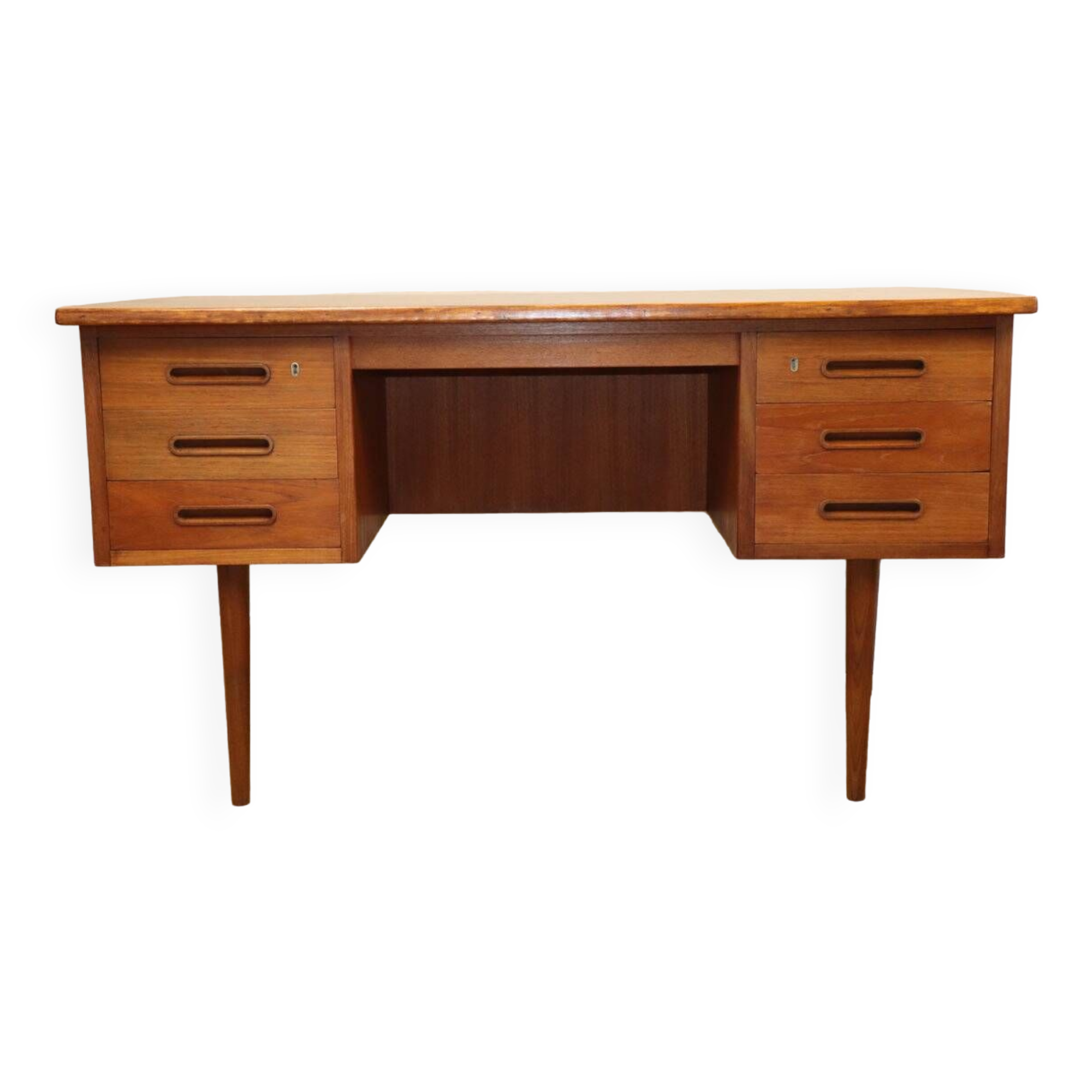 Scandinavian double-sided teak desk, 1960