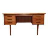 Bureau scandinave double face en teck, 1960