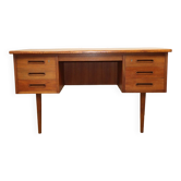 Bureau scandinave double face en teck, 1960