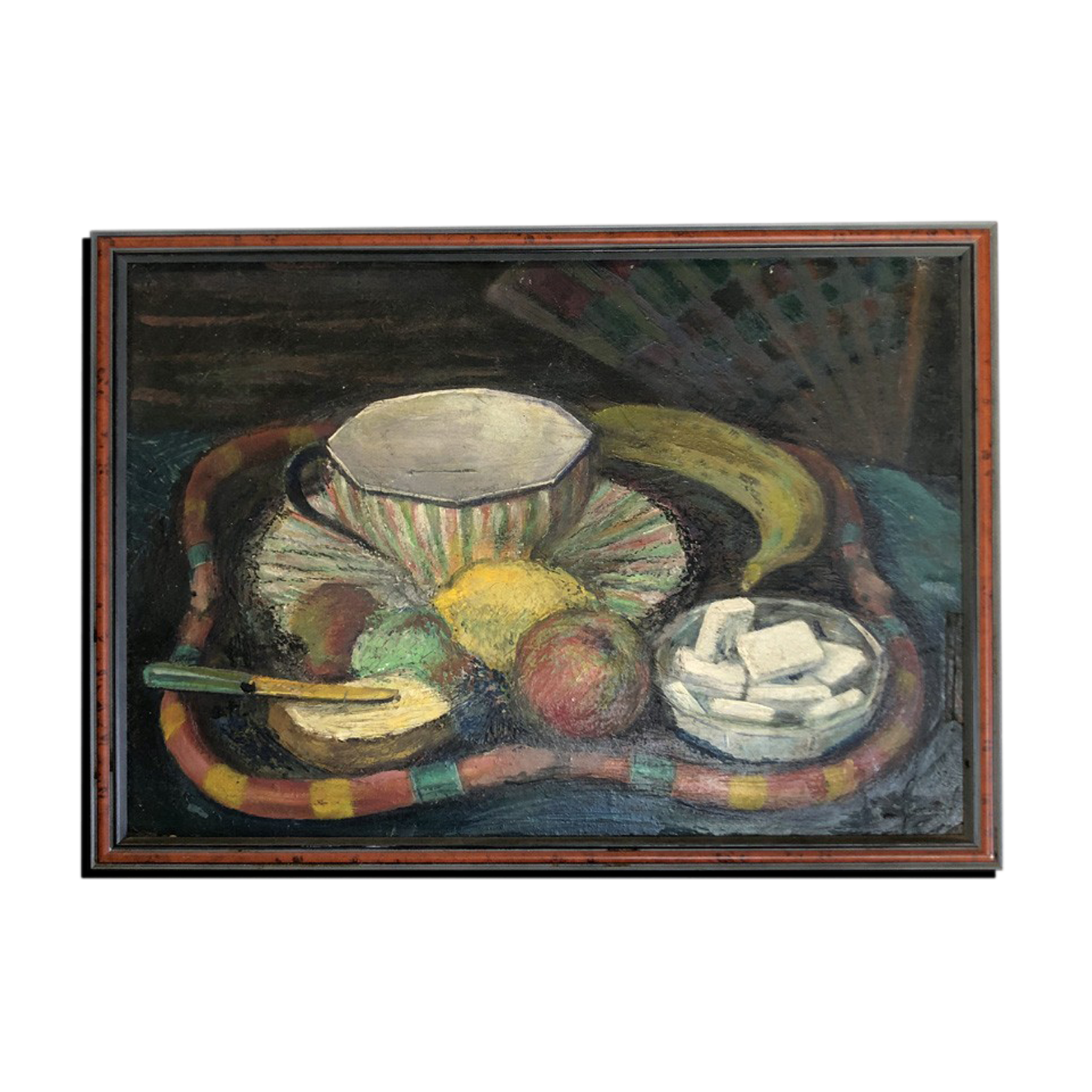 Tableau ancien "Le goûter"