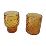 Set of 2 amber glasses