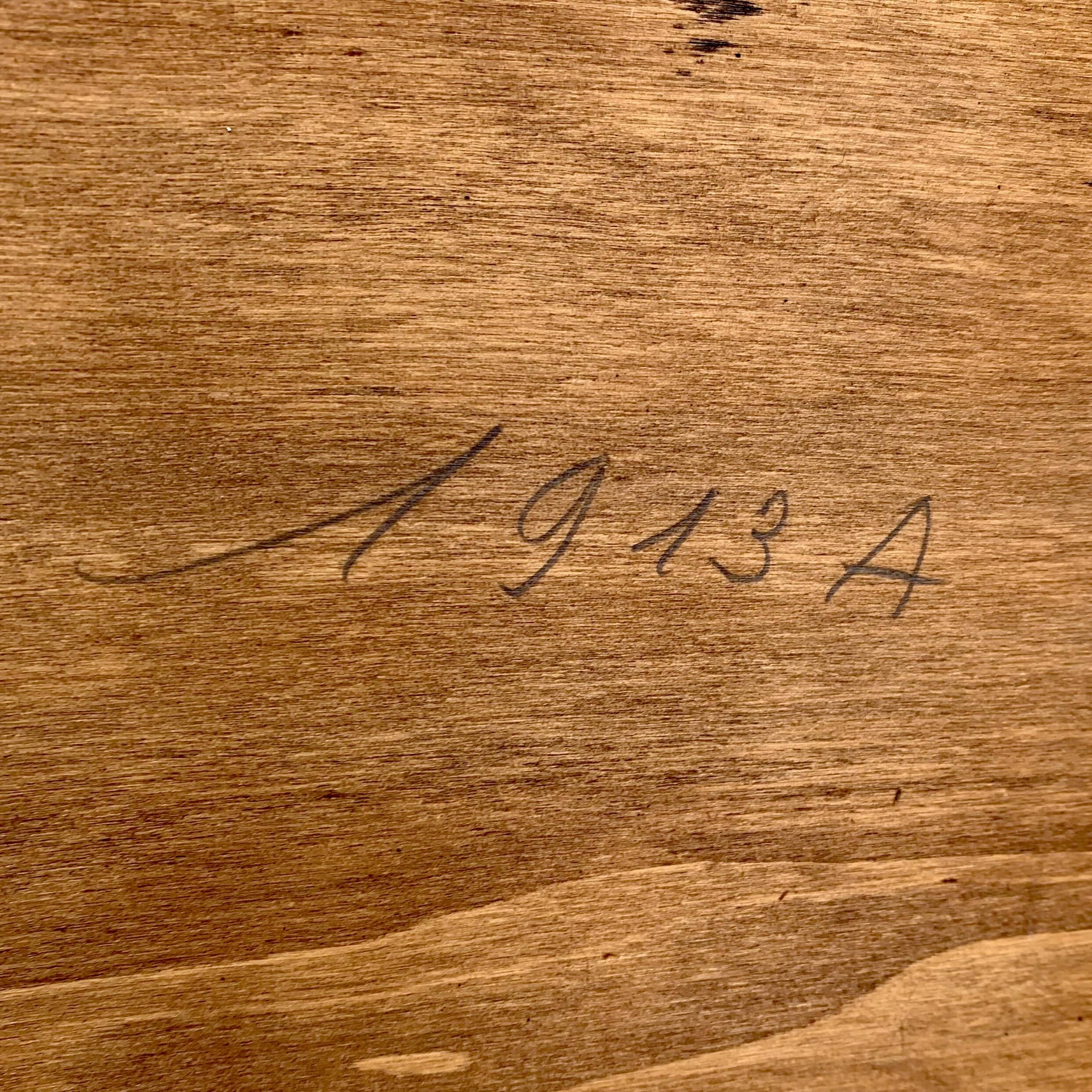 Large Art Deco wall-mounted coat rack in wood and chrome metal with mirror