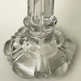 19th century moulded crystal candlestick
