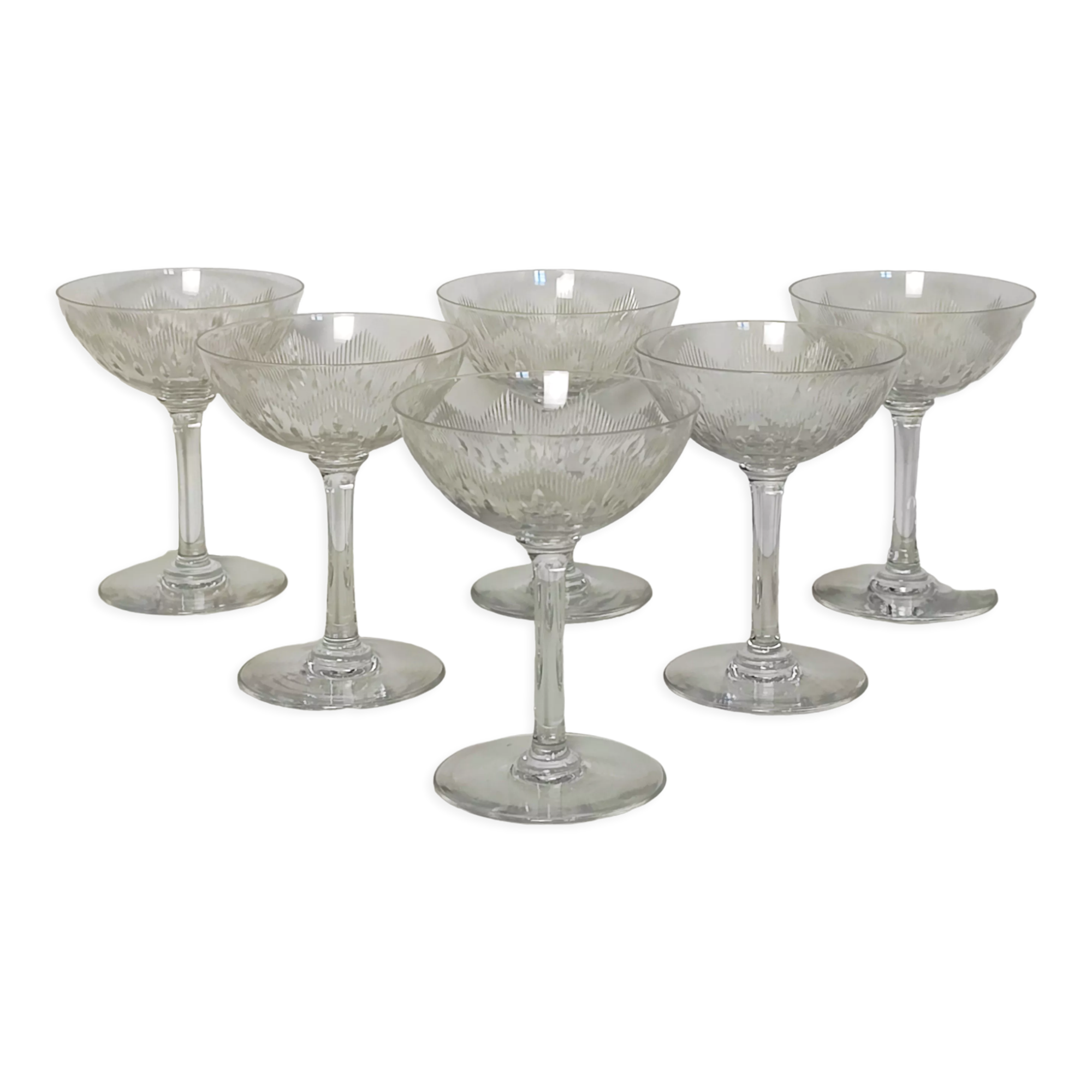 Crystal champagne glasses