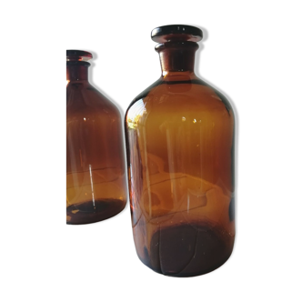 Amber apothecary bottle