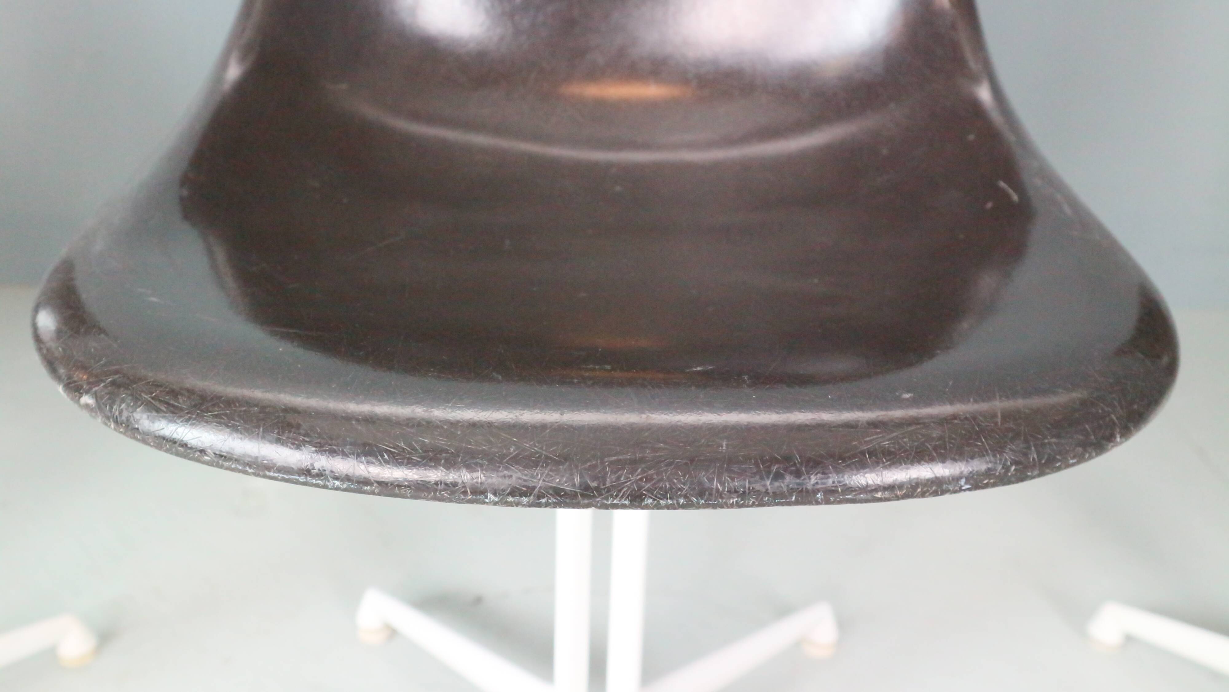 Charles & Ray Eames Set of 4 Off Black"La Fonda" Chairs for Herman Miller, 1960