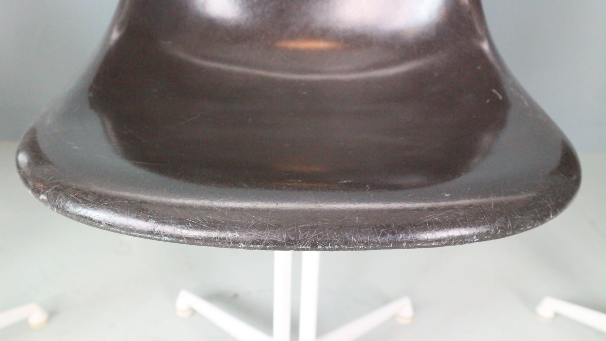 Charles & Ray Eames Set of 4 Off Black"La Fonda" Chairs for Herman Miller, 1960