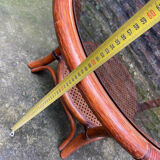 Table basse vintage en rotin