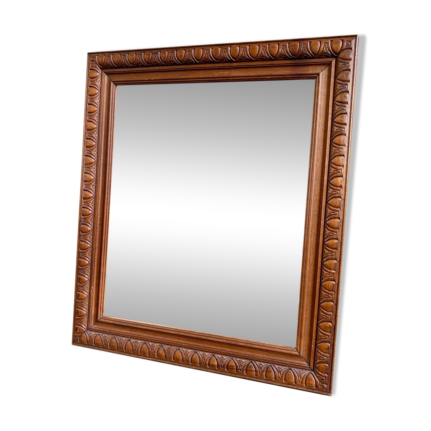 Moulded wooden mirror 52 x 45 cm