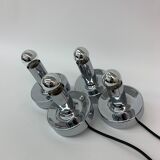 Set of 2 Space age chrome bedside lamps , 1970’s