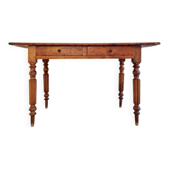 Table ancienne bois - deux tiroirs