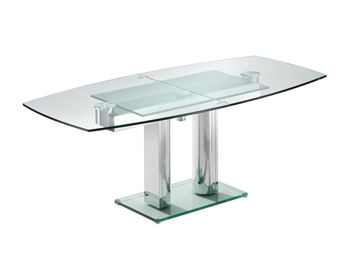 Table extensible en verre designer Thomas Althaus