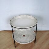 Rattan table on wheels, 1960s.