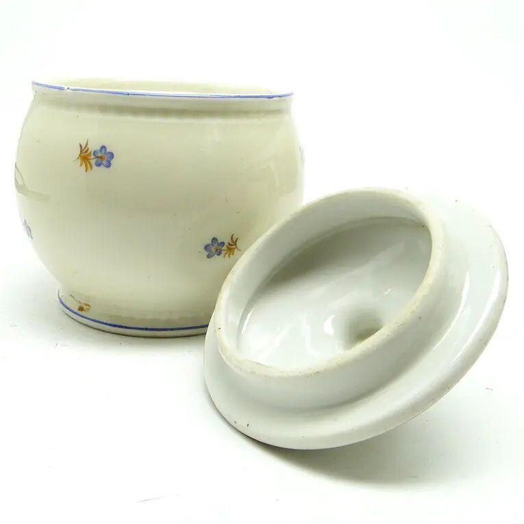 Art Deco sugar bowl, porcelain, Poland, 1920s