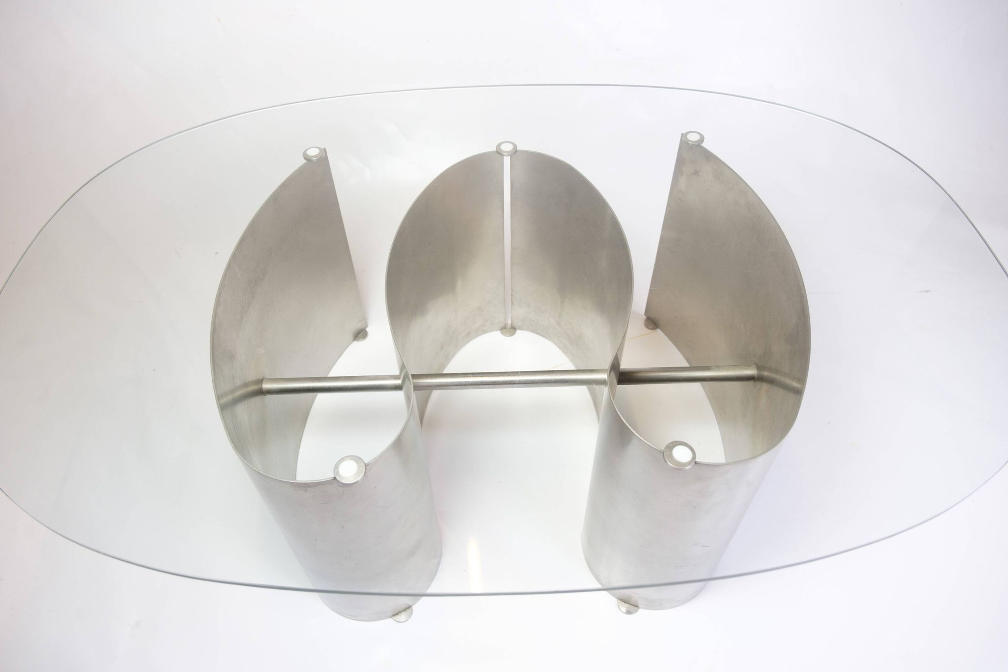 Unique Coffee Table With Glass Top By Jørgen Flemmer From 1980s