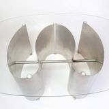 Unique Coffee Table With Glass Top By Jørgen Flemmer From 1980s