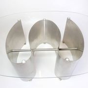 Unique Coffee Table With Glass Top By Jørgen Flemmer From 1980s