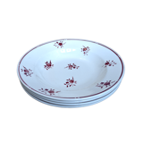 Set of 4 porcelain hollow plates