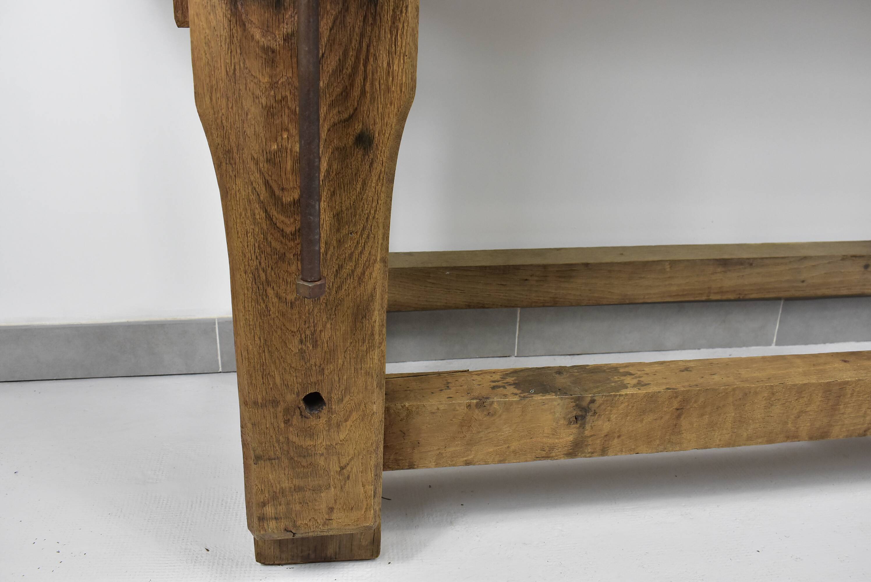 Former oak carpenter's workbench