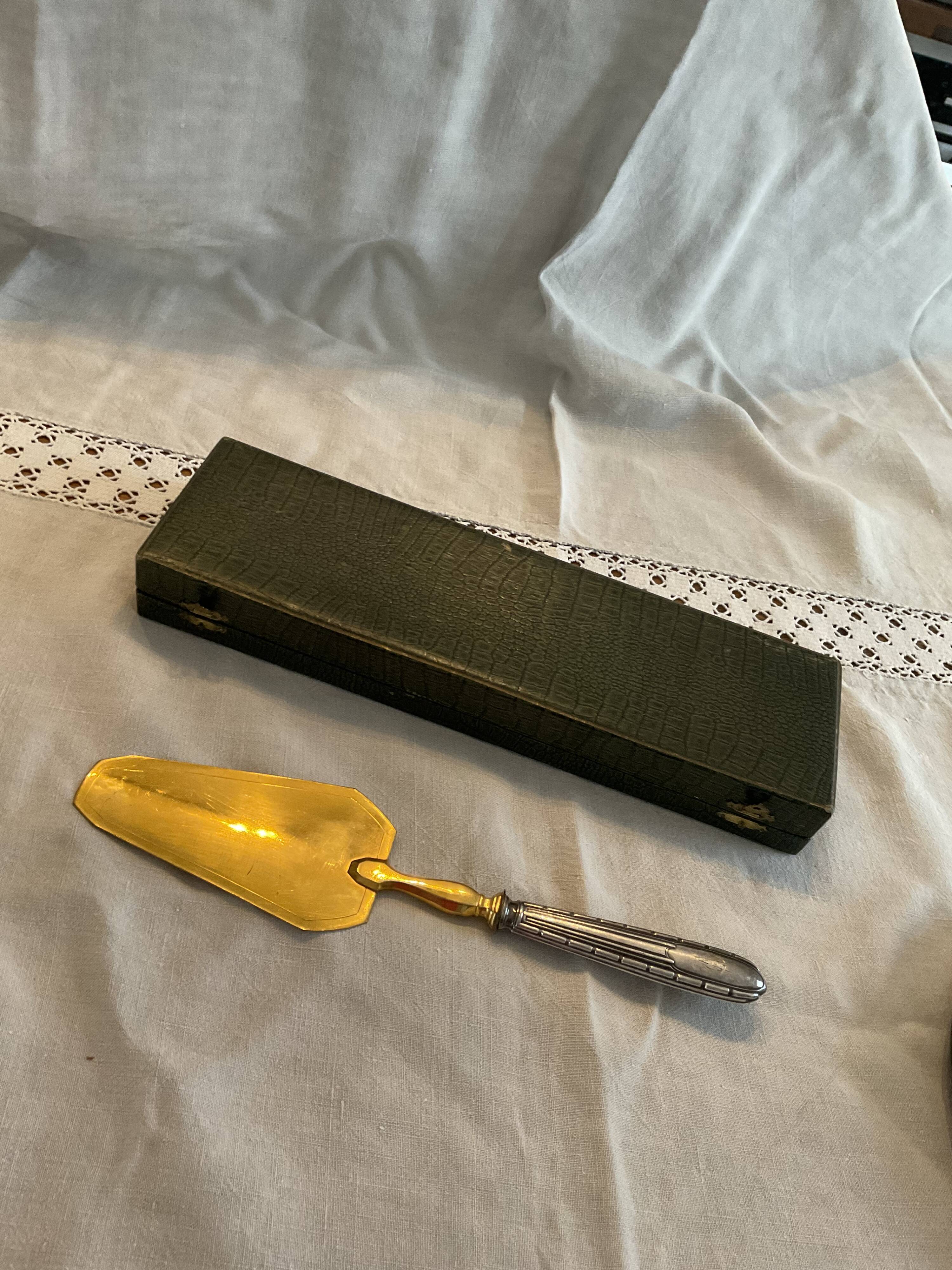 Pie shovel, Art deco, felix brothers, silver stuffed