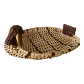 Corbeille canard en bambou et osier