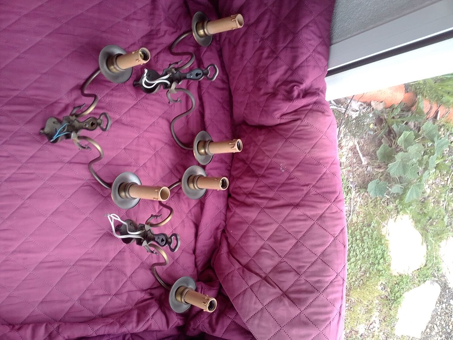 3 double brass appliques