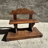 School bench on platform