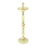 Decorative Vintage Standing Ashtray Made of Brass and Onyx Marble