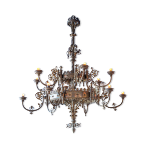 Lustre antique en métal