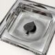4 Baccarat ashtrays in hand-painted crystal