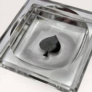 4 cendriers Baccarat en cristal peint à la main