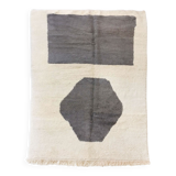 Tapis berbère Azilal à motifs graphiques gris 2,94x1,97m