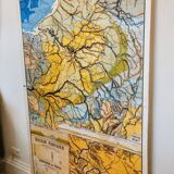 Carte scolaire 1940 "bassin parisien" 120x200 cm