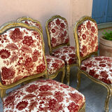 Ensemble de 4 chaises louis xv