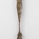 Antique silver-plated sugar tongs SFAM with monogram.